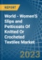 世界 - 女性的针织和钩针编织纺织品的衬裙 - 市场分析，预测，大小，趋势和见解 - 产品缩略图图像
