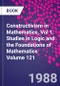 数学建构主义，Vol 1.逻辑和数学卷的基础 - 产品缩略图图像